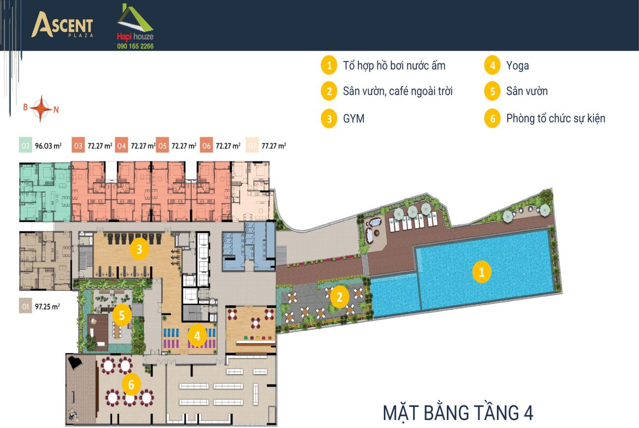 Mặt bằng phân lô của Ascent Plaza Bình Thạnh