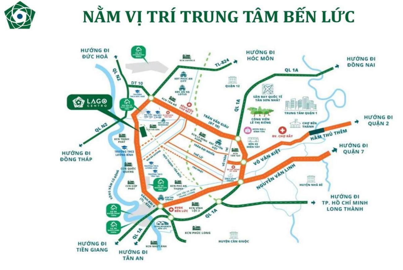 Lago Centro Long An 9 Vị trí chiến lược tại Biệt Thự Lago Centro Long An