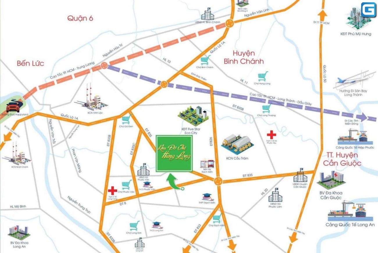 HƯNG LONG RESIDENCE 11 Vị trí chiến lược tại đất nền Hưng Long Residence An.