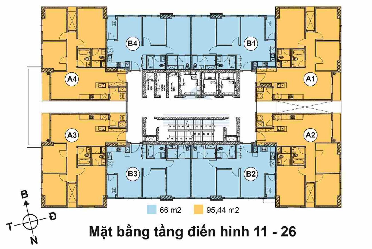 Căn Hộ Huỳnh Tấn Phát Quận 7 7 Mặt bằng phân lô của Căn Hộ Huỳnh Tấn Phát Quận 7