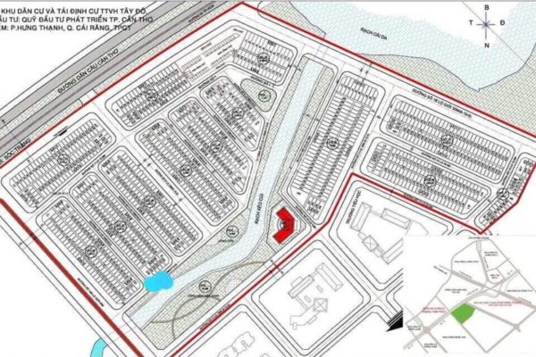 MẶT BẰNG PHÂN LÔ VỀ ĐẤT NỀN TRUNG TÂM VĂN HÓA TÂY ĐÔ