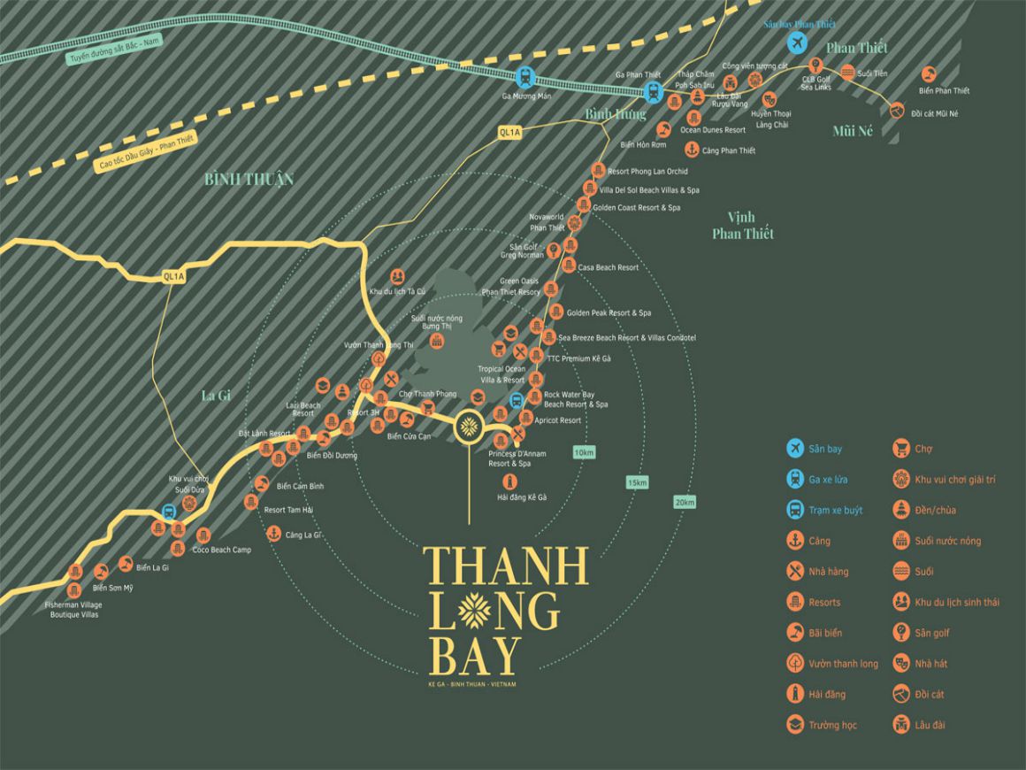 Vị trí chiến lược tại Thanh Long Bay