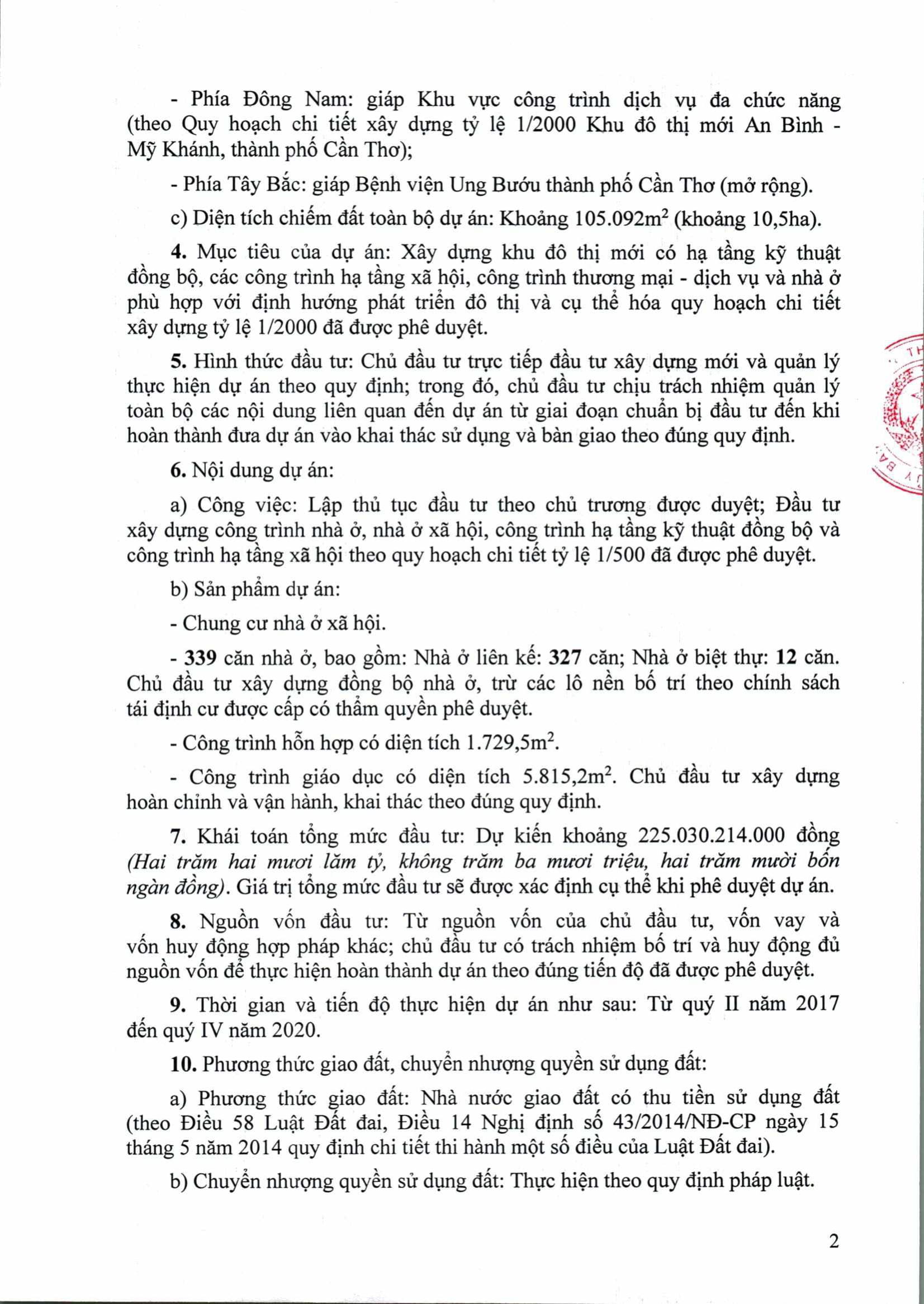 Pháp lý đầy đủ của Dự án Stk An Bình Cần Thơ