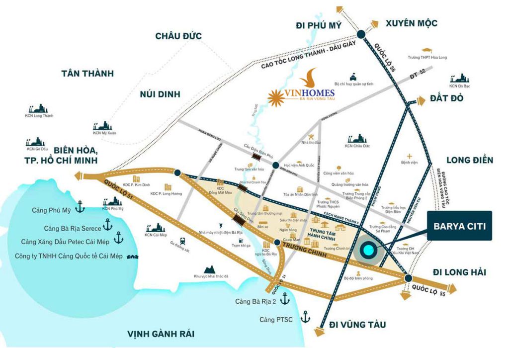 VINHOMES CHÂU ĐỨC BÀ RỊA VŨNG TÀU 7 VỊ TRÍ VINHOMES BÀ RỊA VŨNG TÀU