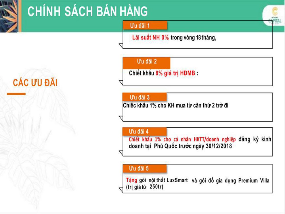 GIÁ BÁN TỪNG CĂN MEYHOMES CAPITAL PHÚ QUỐC