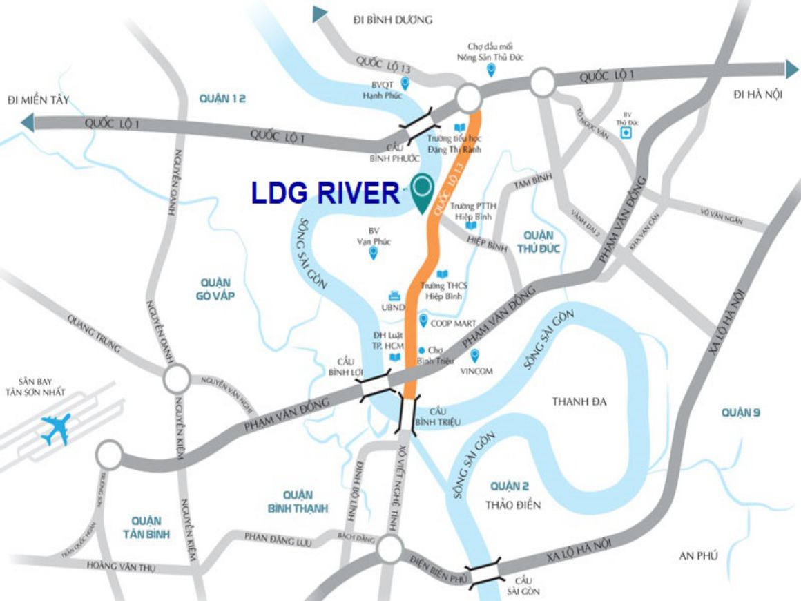 ĐỊA CHỈ VỊ TRÍ CHÍNH XÁC DỰ ÁN LDG RIVER