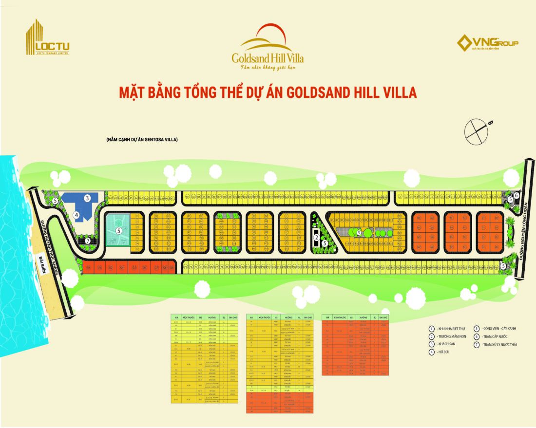 DỰ ÁN GOLDSAND HILL VILLA MŨI NÉ 22 Mặt bằng dự án Goldsand Hill Villa Mũi Né