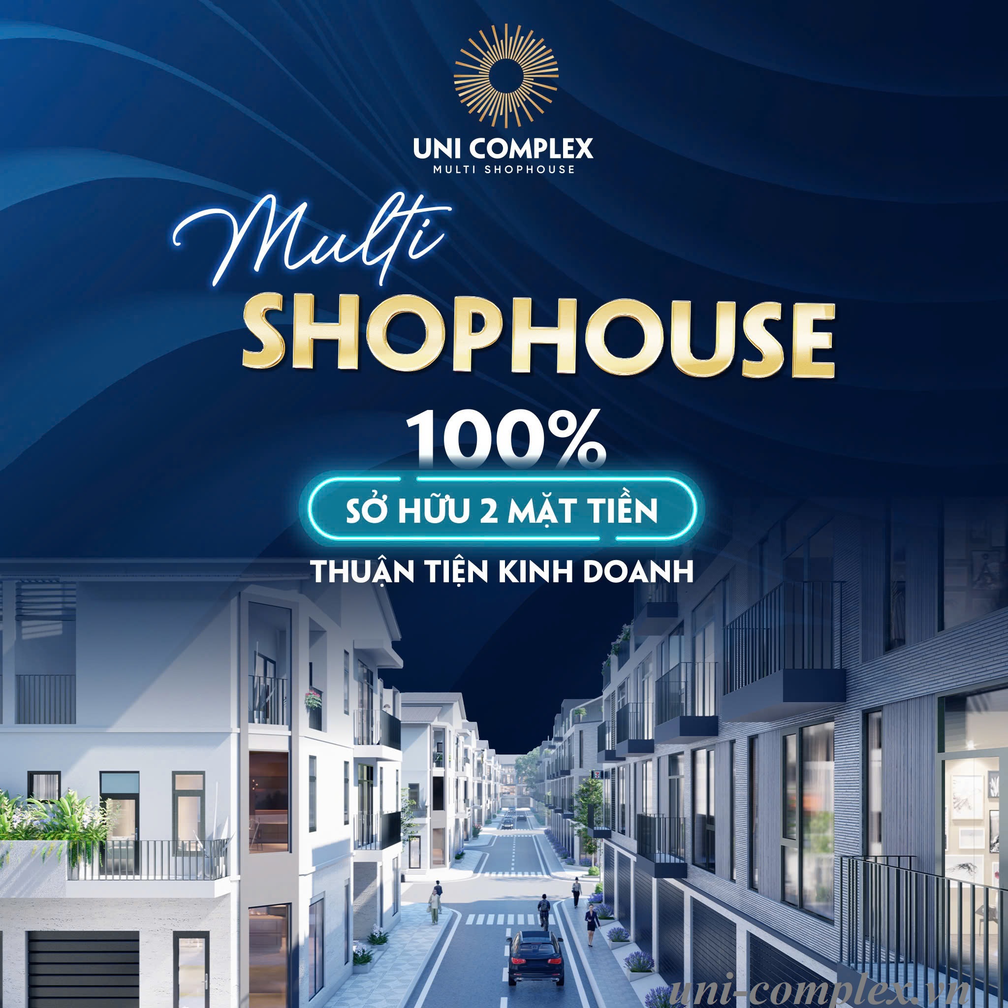 Thiết kế chi tiết của Uni Complex Bình Dương