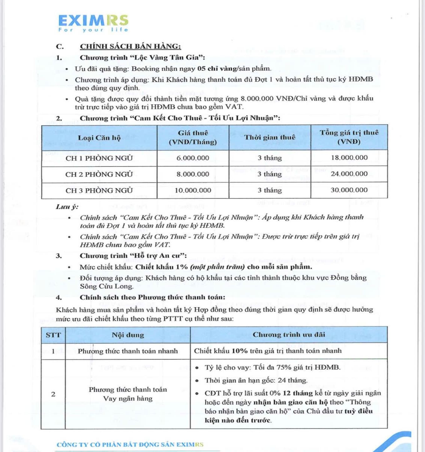 Phương thức thanh toán Chung Cư Nhịp Điệu Xanh Green Melody Cần Thơ